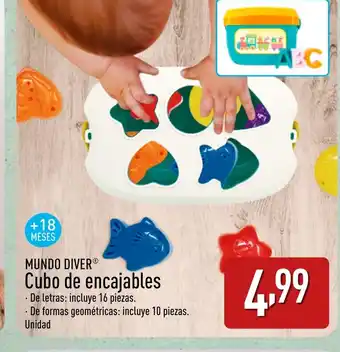 ALDI MUNDO DIVER Cubo de encajables oferta