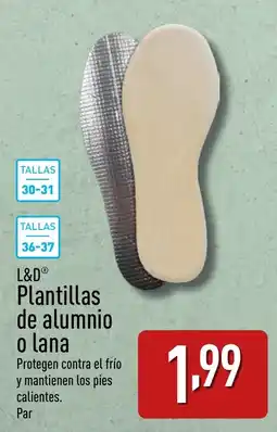 ALDI L&D Plantillas de alumnio o lana oferta