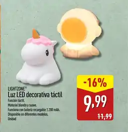 ALDI LIGHTZONE Luz LED decorativa táctil oferta