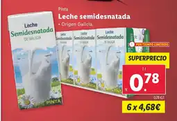 Lidl PINTA Leche Semidesnatada oferta