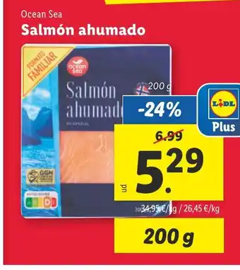 Lidl OCEAN SEA Salmón ahumado oferta