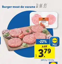 Lidl Burger meat de vacuno oferta