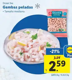 Lidl OCEAN SEA Gambas peladas oferta