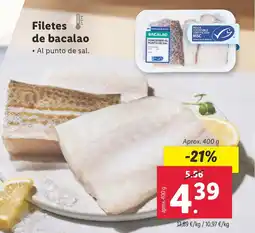 Lidl Filetes de bacalao oferta