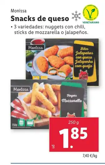 Lidl MONISSA Snacks de queso oferta