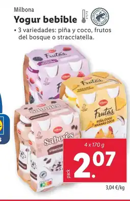 Lidl MILBONA Yogur bebible oferta