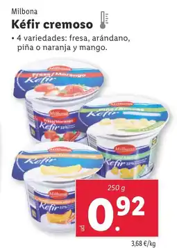 Lidl MILBONA Kéfir cremoso oferta