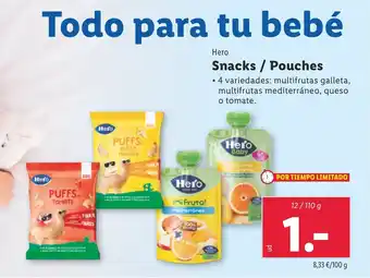 Lidl HERO Snacks/Pouches oferta