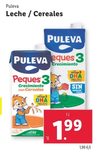 Lidl PULEVA Leche/Cereales oferta