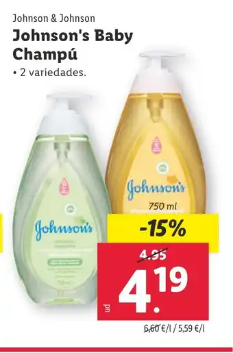 Lidl Johnson's Baby Champú oferta