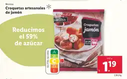 Lidl MONISSA Croquetas artesanales de jamón oferta