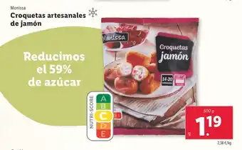 Lidl MONISSA Croquetas artesanales de jamón oferta