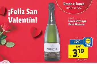 Lidl ARESTEL Cava Vintage Brut Nature oferta