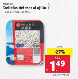 Lidl Delicias del mar al ajillo oferta