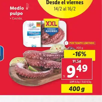 Lidl Medio pulpo oferta