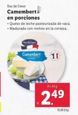 Lidl DUC DE COEUR Camembert en porciones oferta