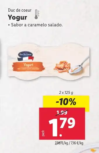 Lidl DUC DE COEUR Yogur oferta