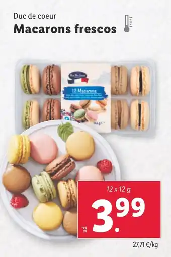 Lidl DUC DE COEUR Macarons frescos oferta