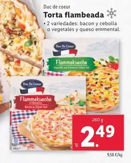 Lidl DUC DE COEUR Torta flambeada oferta