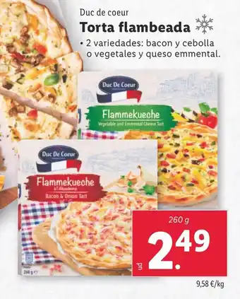 Lidl DUC DE COEUR Torta flambeada oferta