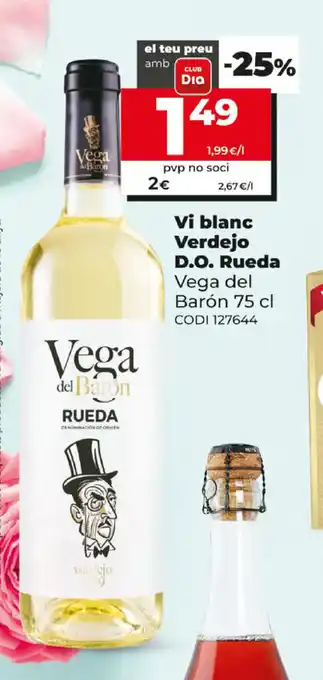 Dia Vega del Barón Vi blanc Verdejo D.O. Rueda 75cl oferta