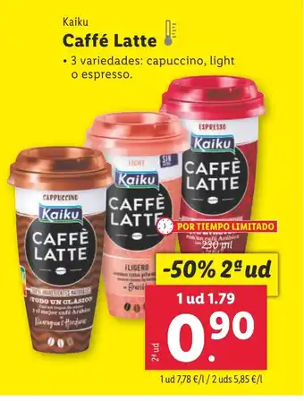 Lidl KAIKU Caffé Latte oferta