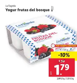 Lidl LA FAGEDA Yogur frutas del bosque oferta