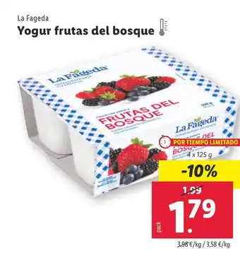 Lidl LA FAGEDA Yogur frutas del bosque oferta