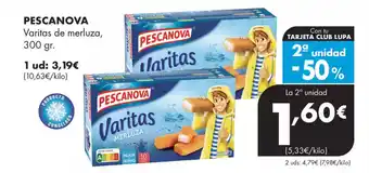 Supermercados Lupa PESCANOVA Varitas de merluza oferta