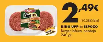 Supermercados Lupa KING UPP de ELPOZO Burger ibérica, bandeja oferta