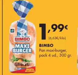 Supermercados Lupa BIMBO Pan maxi-burger, oferta