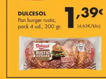 Supermercados Lupa DULCESOL Pan burger rustic oferta