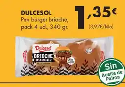 Supermercados Lupa DULCESOL Pan burger brioche oferta