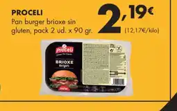 Supermercados Lupa PROCELI Pan burger brioxe sin gluten oferta