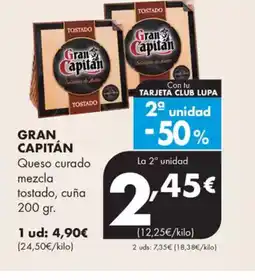 Supermercados Lupa GRAN CAPITÁN Queso curado mezcla oferta