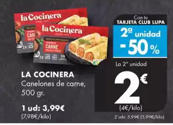 Supermercados Lupa LA COCINERA Canelones de carne oferta