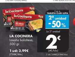 Supermercados Lupa LA COCINERA Lasaña boloñesa oferta