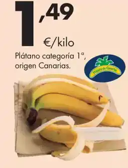 Supermercados Lupa Plátano categoría 1º, origen Canarias oferta