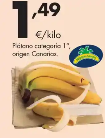 Supermercados Lupa Plátano categoría 1º, origen Canarias oferta