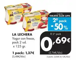 Supermercados Lupa LA LECHERA Yogur con fresas oferta