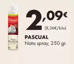 Supermercados Lupa PASCUAL Nata spray oferta