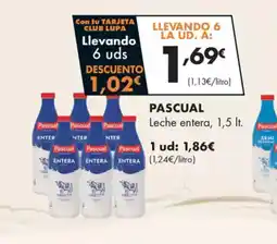 Supermercados Lupa PASCUAL Leche enter oferta