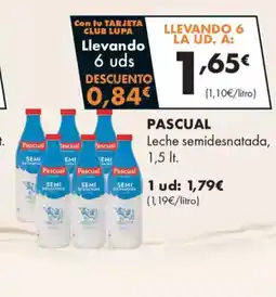 Supermercados Lupa PASCUAL Leche semidesnatada oferta