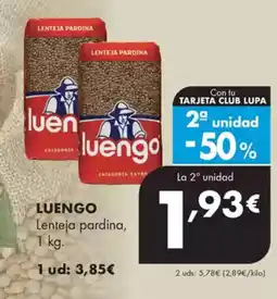 Supermercados Lupa LUENGO Lenteja pardina oferta