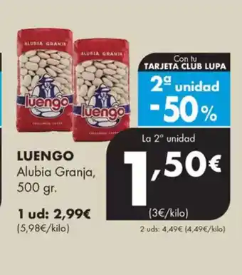 Supermercados Lupa LUENGO Alubia Granja oferta