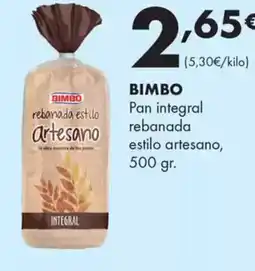 Supermercados Lupa BIMBO Pan integral rebanada oferta