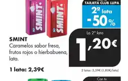 Supermercados Lupa SMINT Caramelos sabor fresa, frutos rojos o hierbabuena oferta