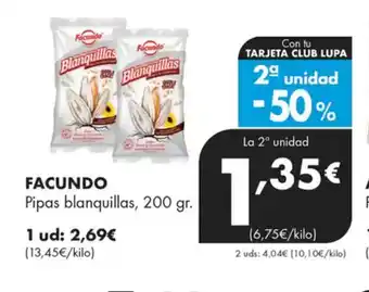 Supermercados Lupa FACUNDO Pipas blanquillas oferta