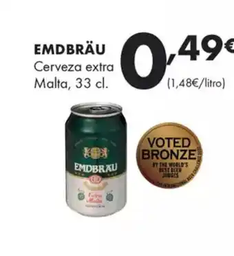 Supermercados Lupa EMDBRÄU Cerveza extra Malta oferta