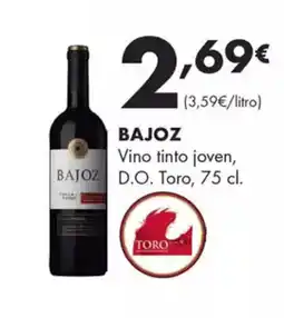 Supermercados Lupa BAJOZ Vino tinto joven, BAJOZ D.O. Toro oferta